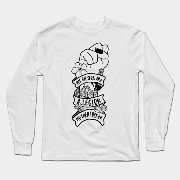 black and white legion Long Sleeve T-Shirt by ohnoballoons